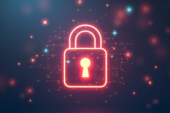 Padlock icon symbolizing security functions of essential cookies